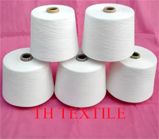 Textiles CVC 80/20 Baumwoll-Polyester-Mischgarn auf Lager für Stricktextilien