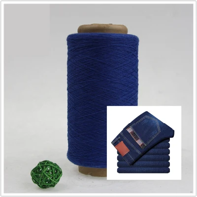 Offenes Spinnen Ne16 Ne20 recyceltes Garn, regeneriertes Baumwollmischgarn für Jeans-Denim-Stoff